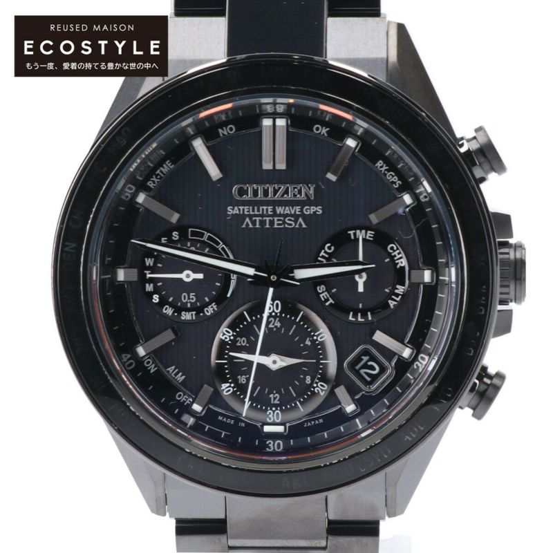 CITIZEN シチズン 新品未使用 CC4055-65E アテッサ アクトライン ブラックチタン エコドライブGPS衛星電波 ｜ブランド古着の販売 「 エコスタイル」